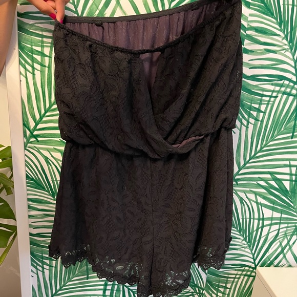 Free People Beautiful Black Open Back Romper L Tube Top Cover Up - Picture 4 of 6